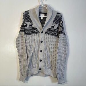 Aspen Knitted Winter Deer Themed Cardigan - Woman’s Small